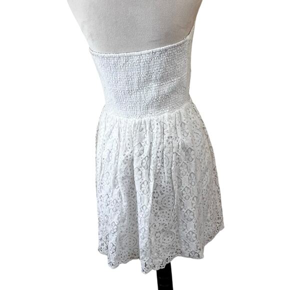 Lilly Pulitzer White Eyelet Lace Strapless Dress Size Large - Picture 4 of 7